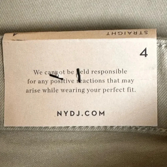 NYDJ Marilyn Straight Cropped LiftxTuck Technology Feather Denim Jeans Women's 4 - Picture 14 of 14